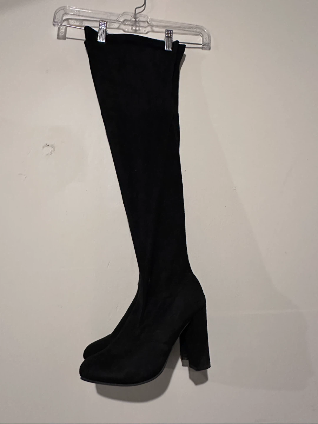 Black Suede Over-the-Knee Boots - photo 2