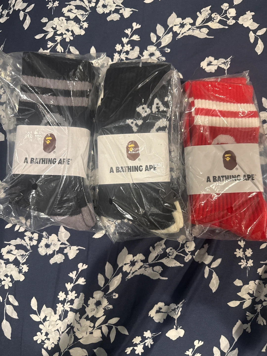 A Bathing Ape Socks - 3 Pairs