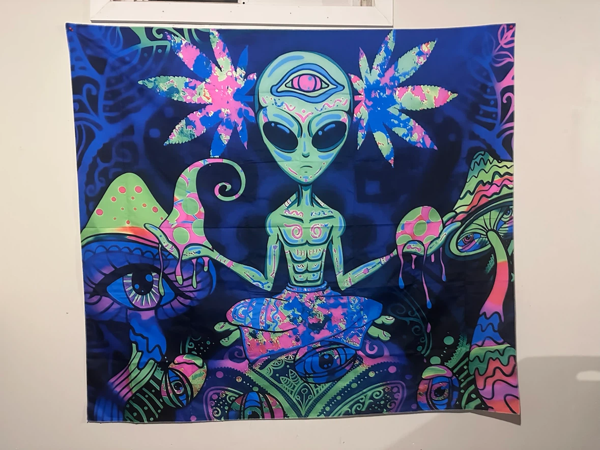 Psychedelic Alien Wall Tapestry