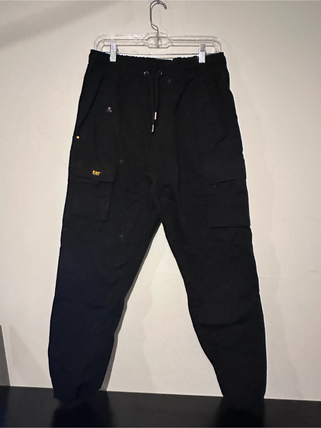 CAT Black Cargo Joggers