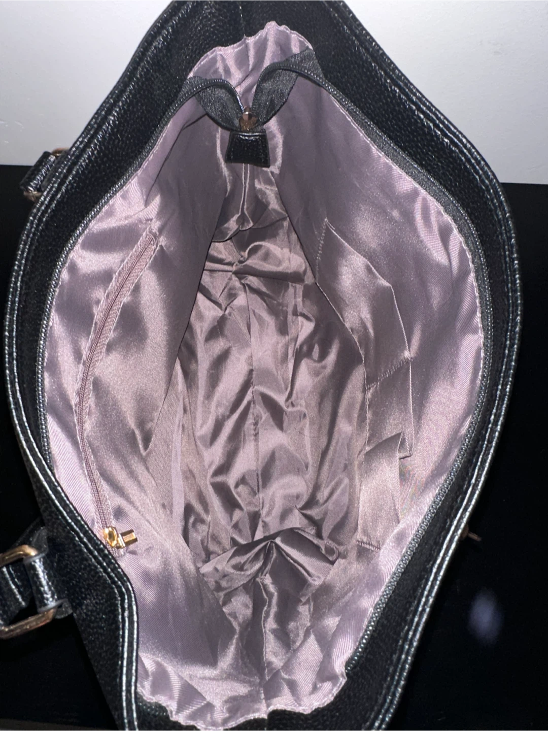Black Tote Bag with Gold Accents - photo 3