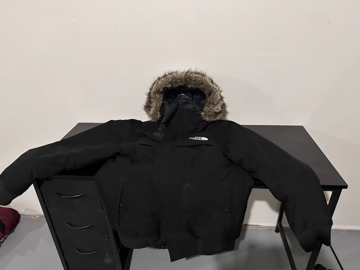 The North Face Black Down Bomber Jacket - photo 3