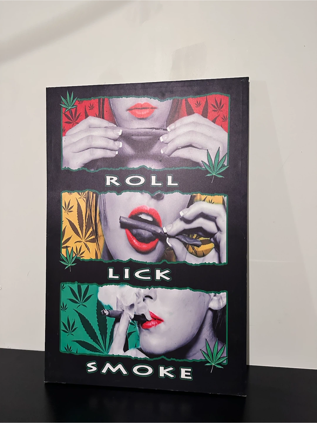 Roll Lick Smoke Canvas Wall Art