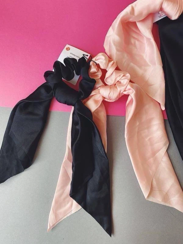 Scrunchies with Long Ribbon Ties (2 pcs) - photo 3