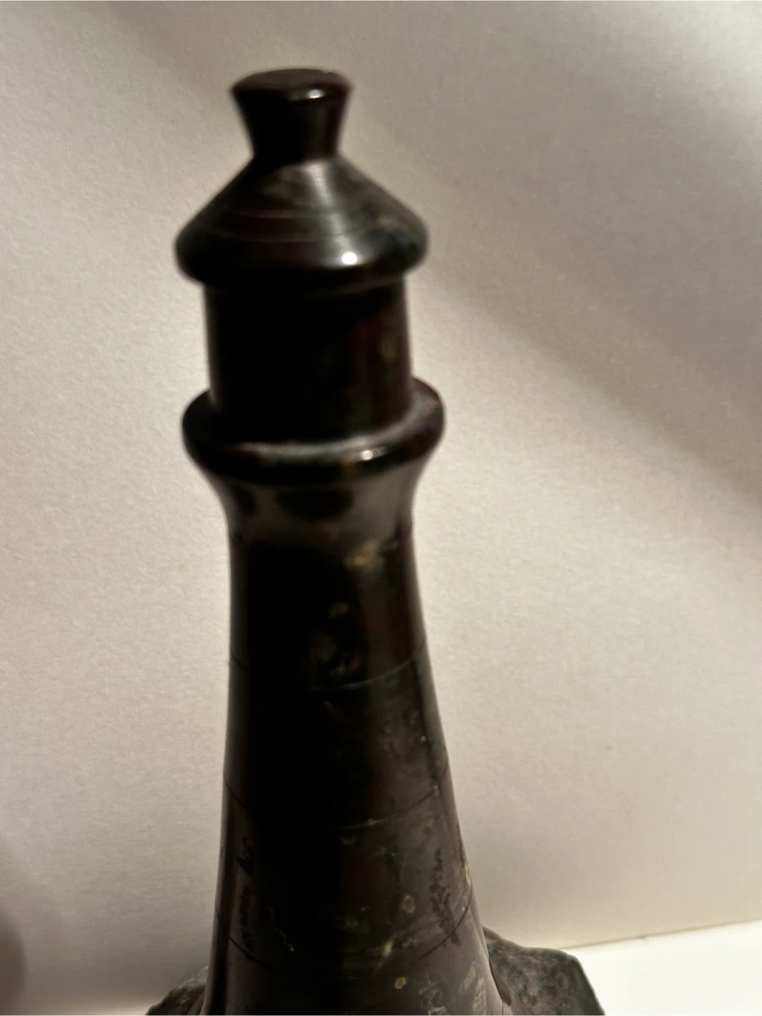 Antique Cornish Serpentine Stone Lighthouse 6.5" - photo 4
