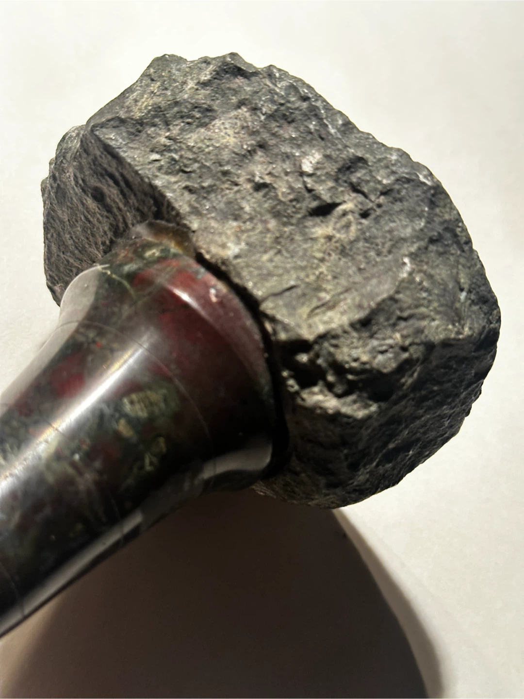 Antique Cornish Serpentine Stone Lighthouse 6.5" - photo 5