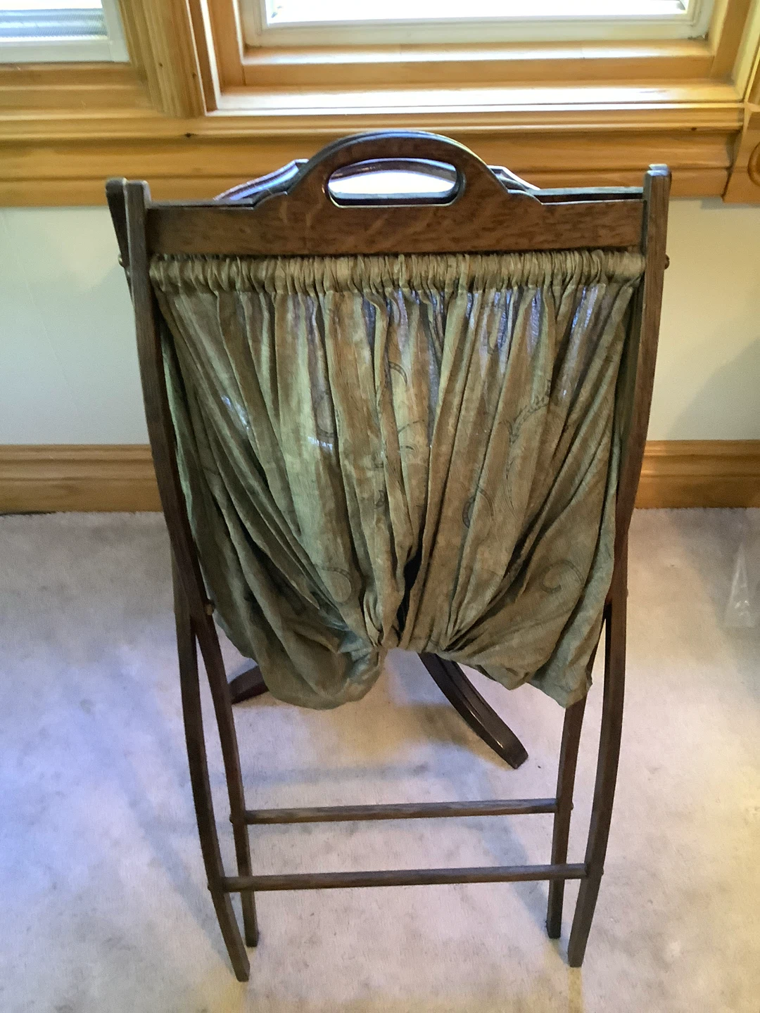 Antique/Vintage Folding Sewing/Knitting Oak Wd Caddy 🐞 - photo 3