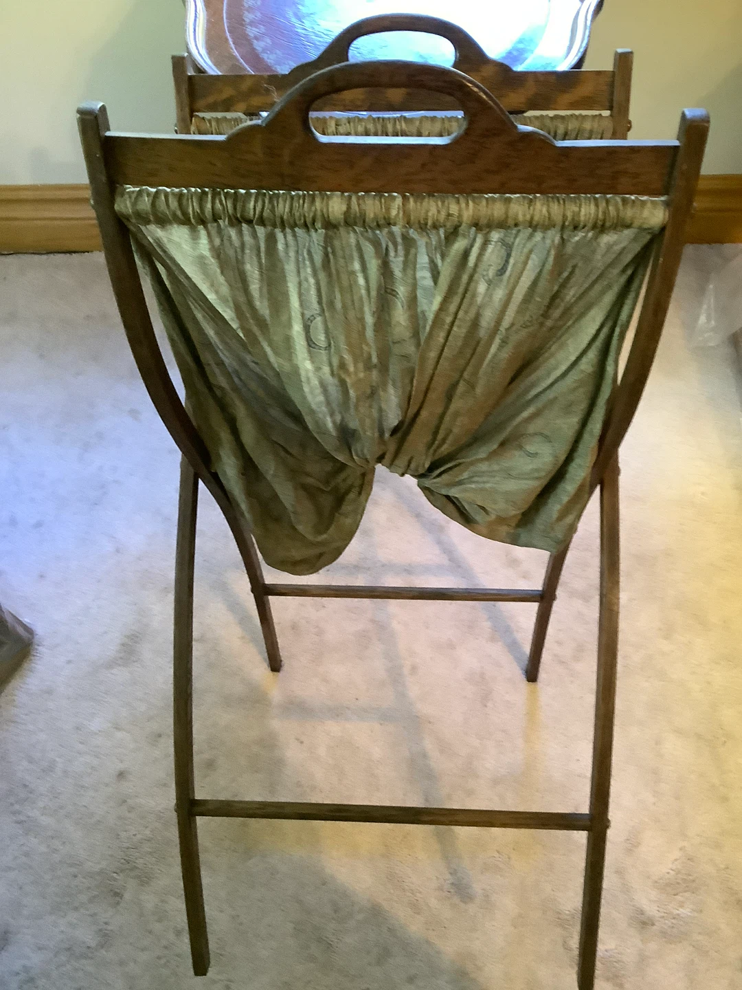 Antique/Vintage Folding Sewing/Knitting Oak Wd Caddy 🐞 - photo 4