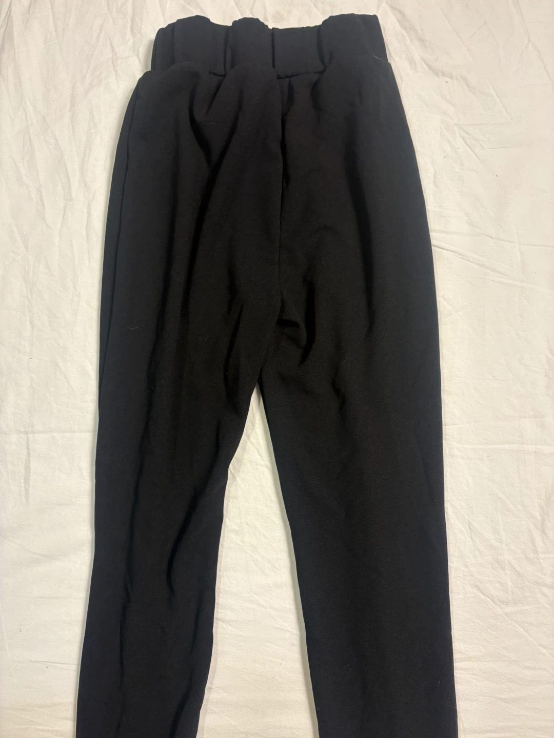 SHEIN black trousers with gold-tone chain accents
