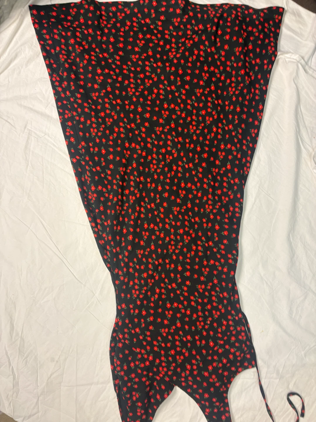 Black and Red Floral Midi Dress - photo 2
