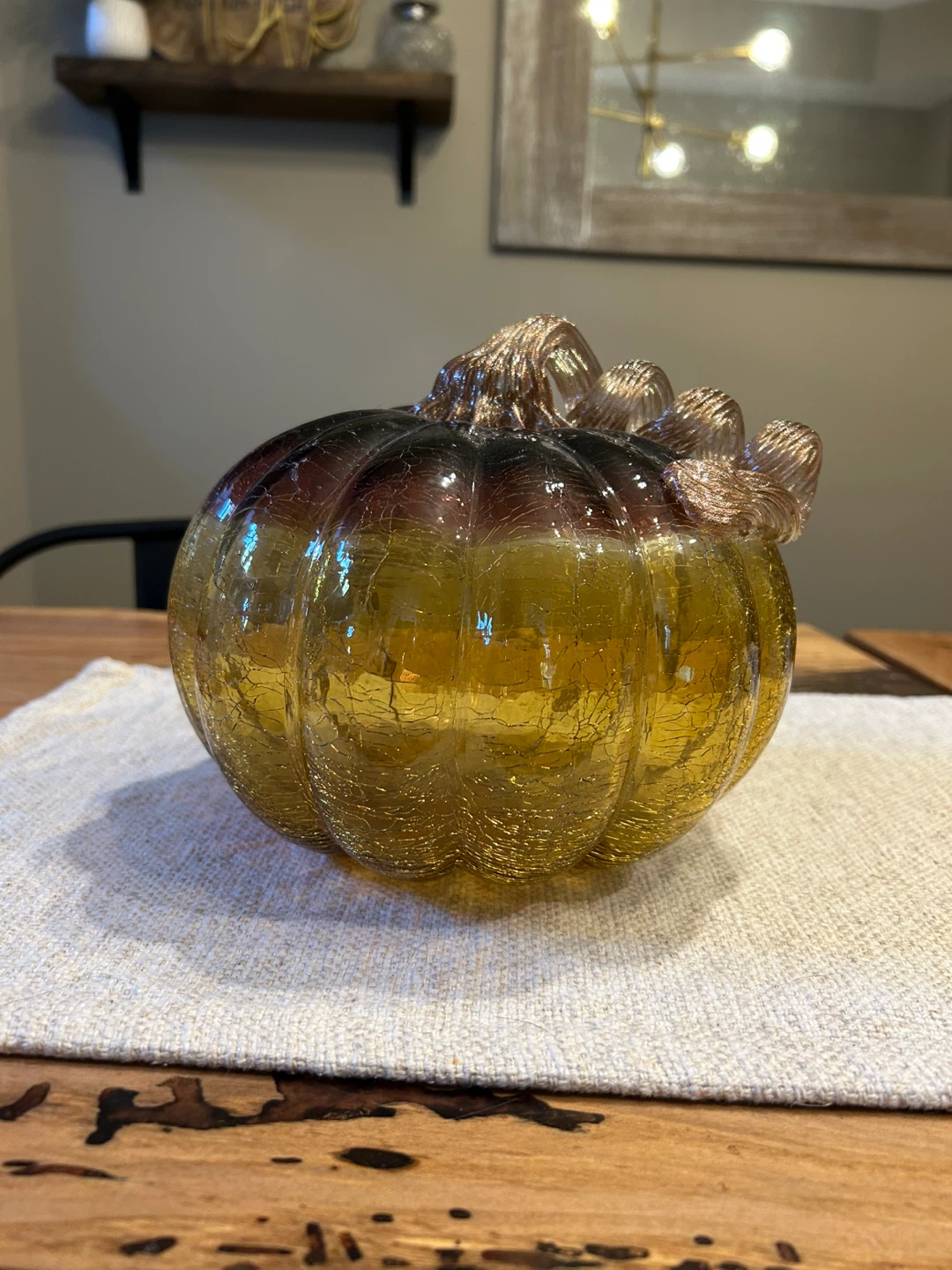 Decorative Glass Pumpkin