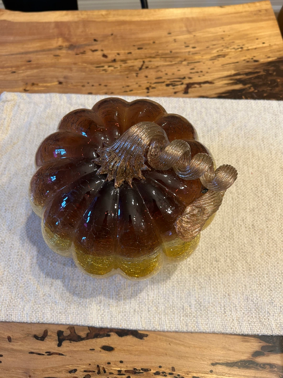 Decorative Glass Pumpkin - photo 2