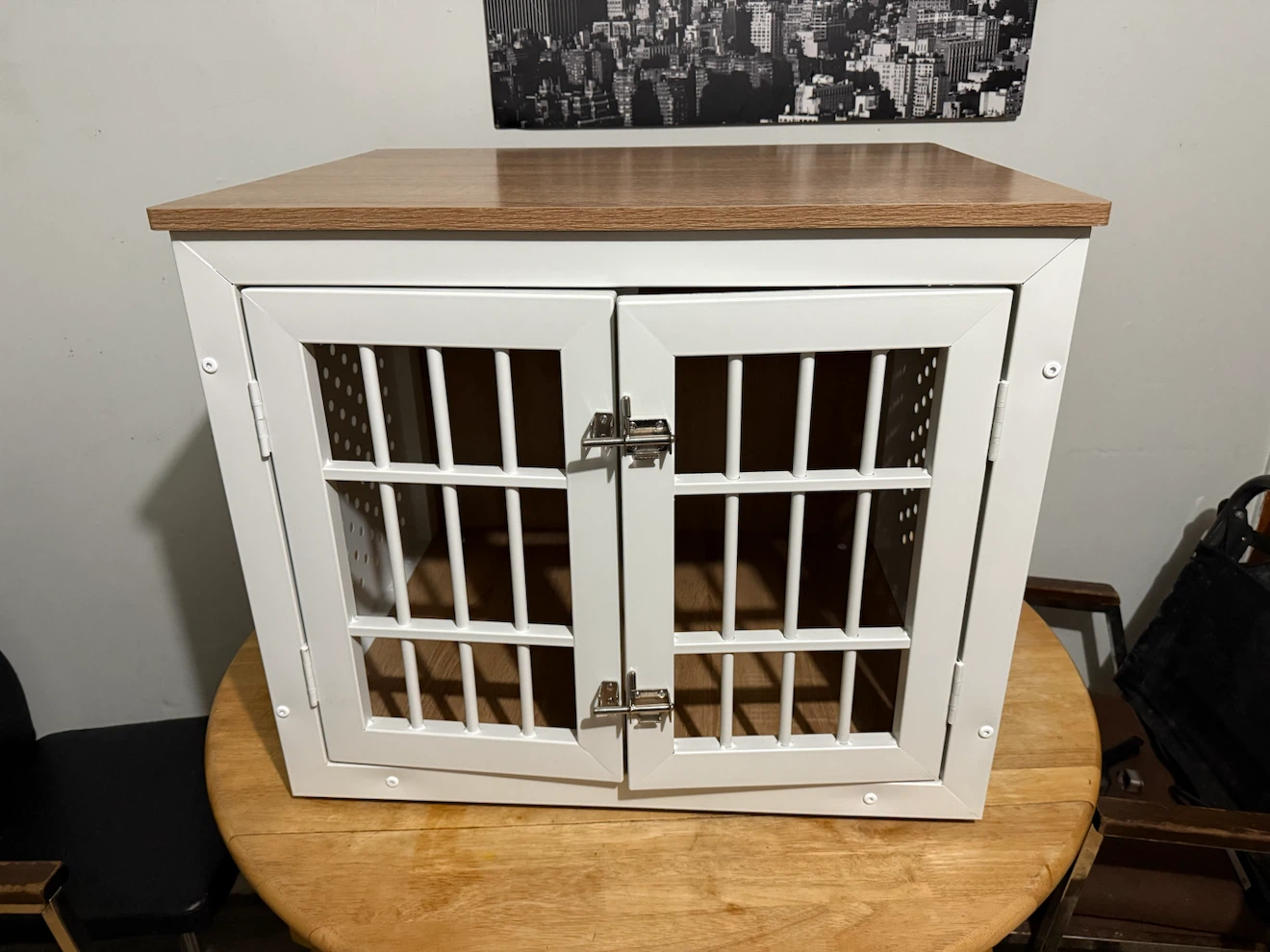 White Furniture-Style Dog Crate