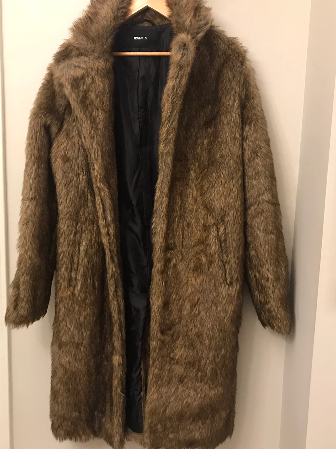 Men’s Fashion Nova Faux Fur Coat Size S - photo 4