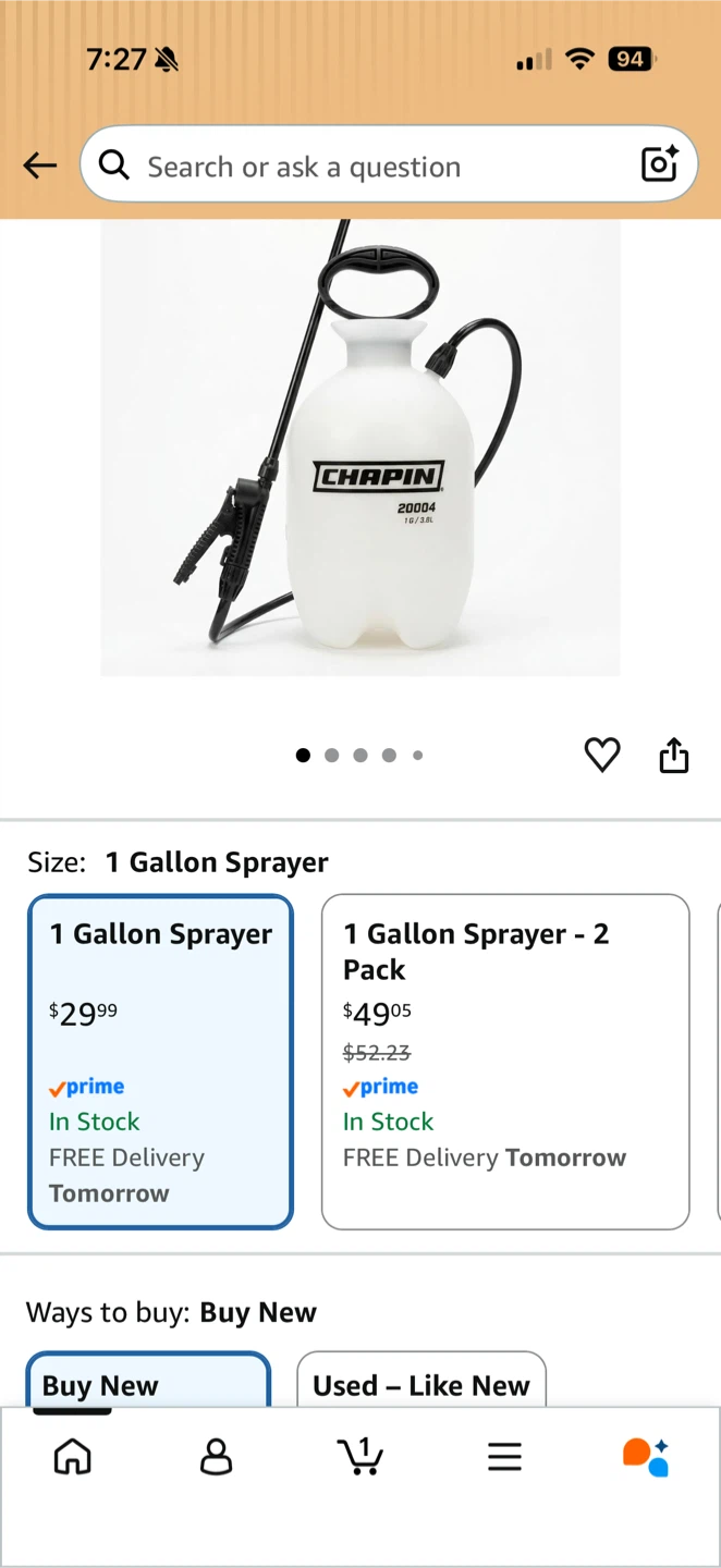 Chapin 20004 1 Gallon Handheld Sprayer