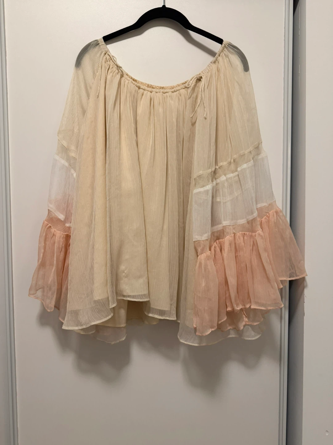 Free People Off-the-Shoulder Gauze Blouse