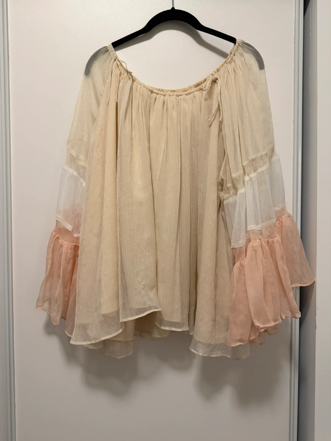 Free People Off-the-Shoulder Gauze Blouse - photo 2