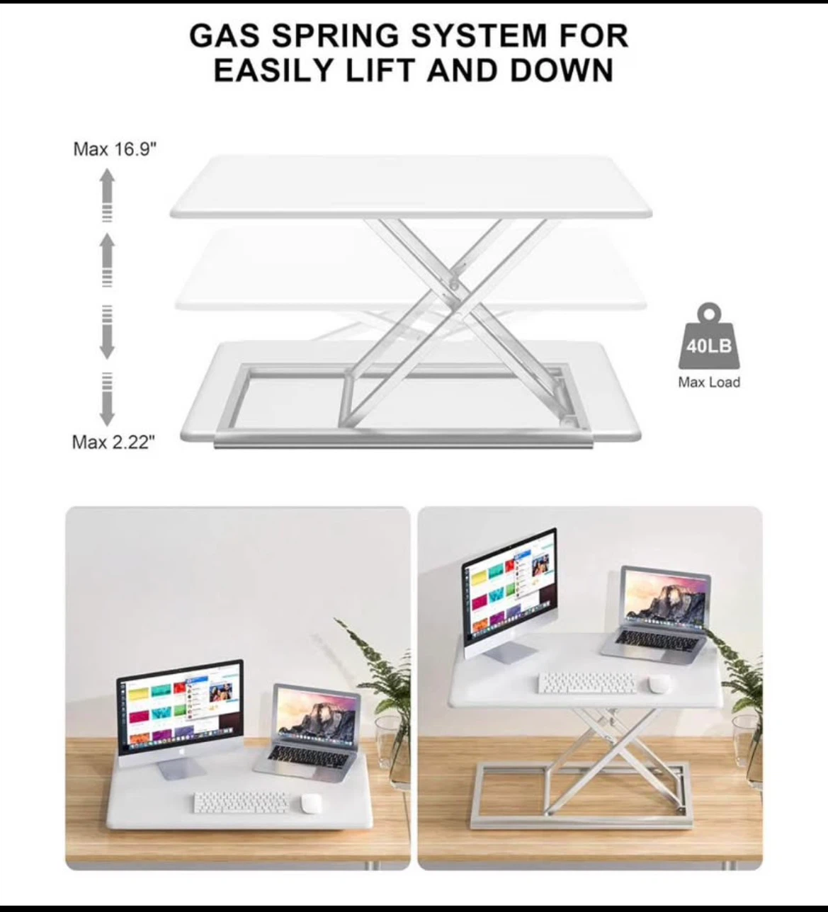 AboveTEK Compact Adjustable Standing Desk Converter - photo 4