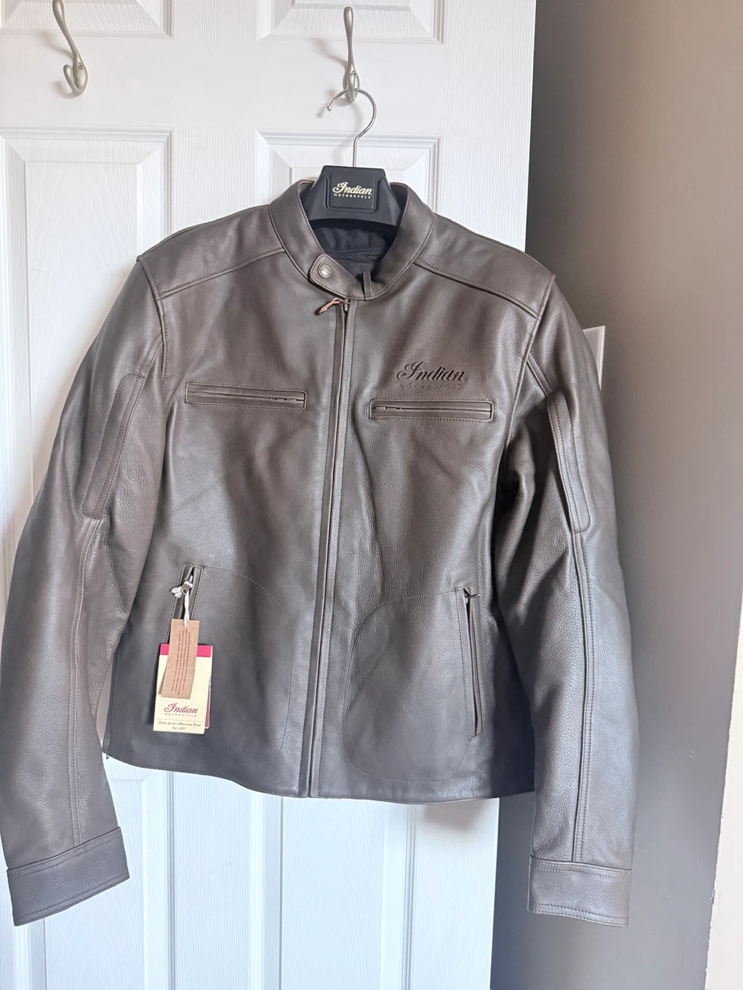 Indian Motorcycle Brown Leather Jacket