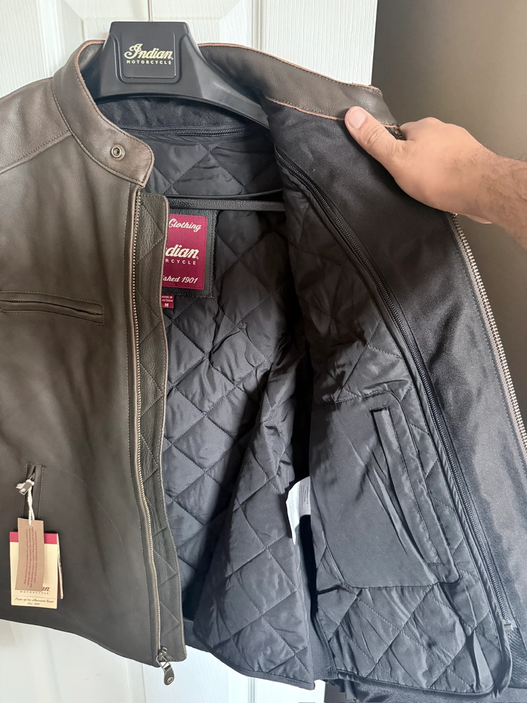 Indian Motorcycle Brown Leather Jacket - photo 5