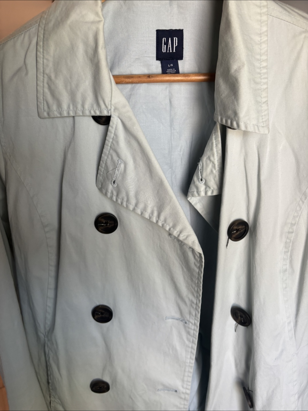 GAP Double-Breasted Trench Coat Size Large - photo 2