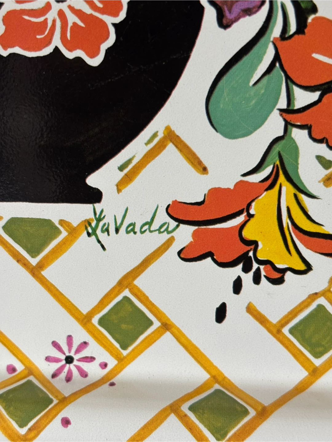 Vintage LaVada Floral Metal Serving Tray - photo 2