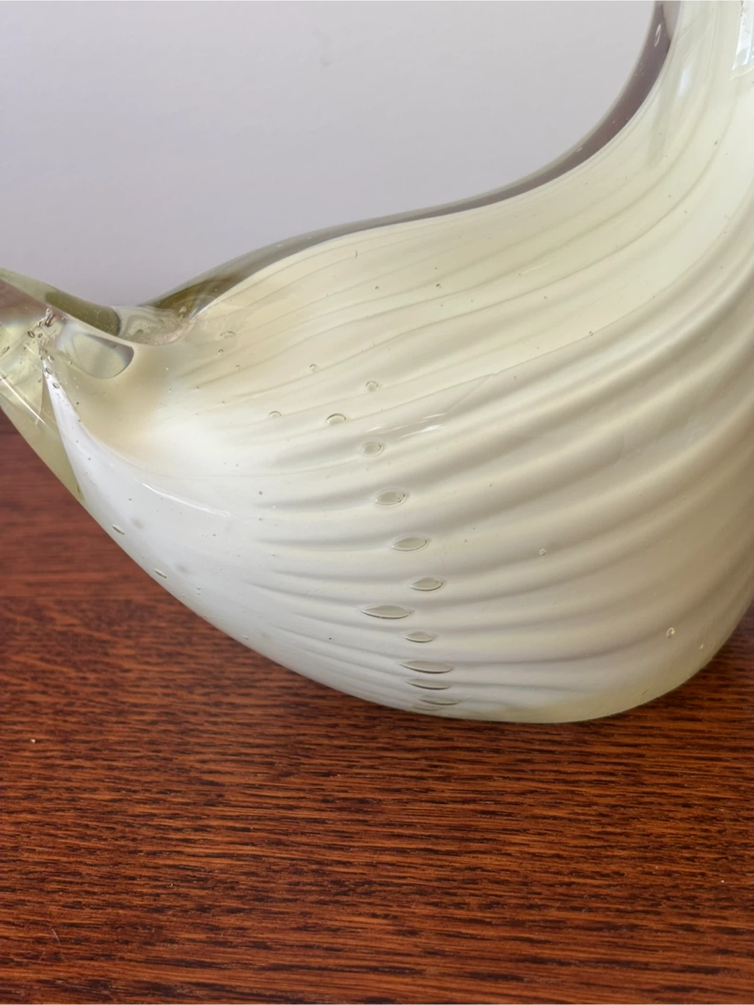 Modern Murano-style glass swan figurine 14 inch - photo 5