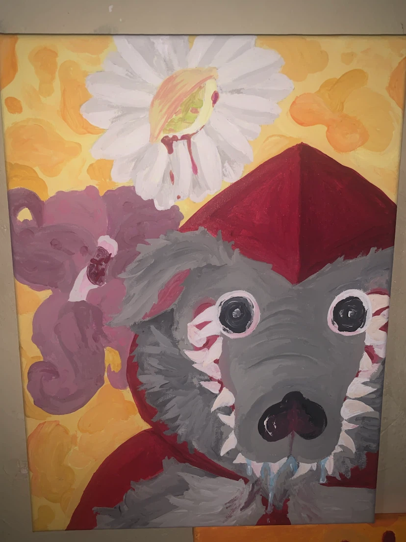 Little Red Wolf Paintings 2set - photo 2