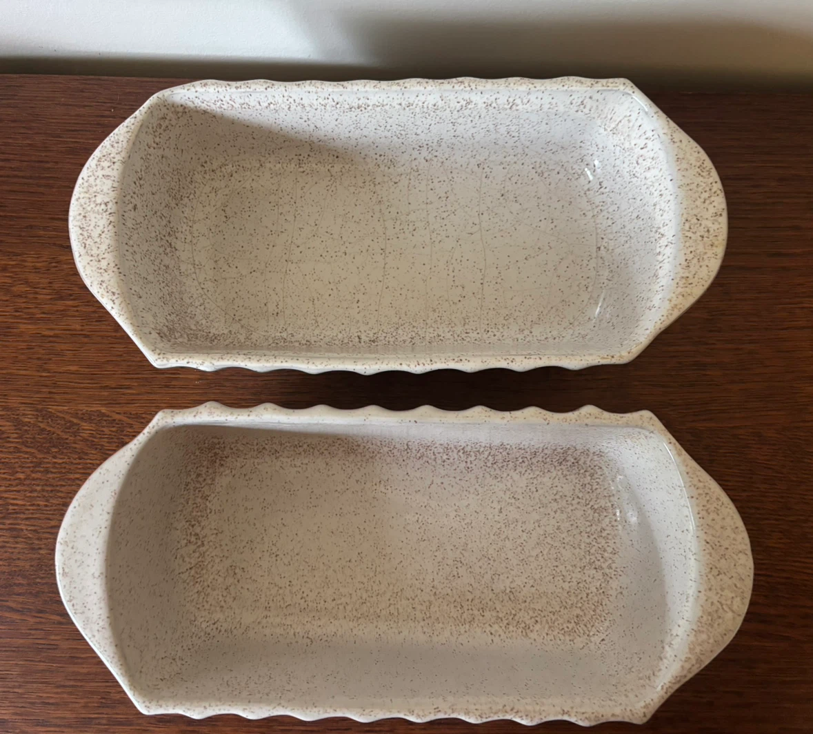 Two Blue Mountain Pottery Speckled Loaf Pans - photo 5