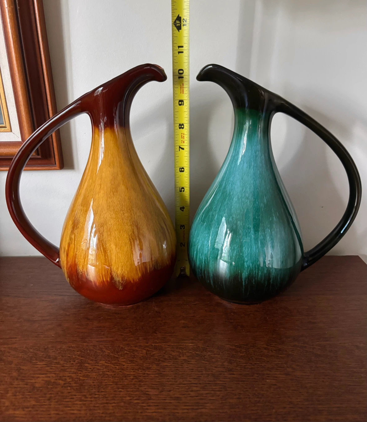Two Vintage Mid-Century Blue Mountain Pottery Ewers - photo 3