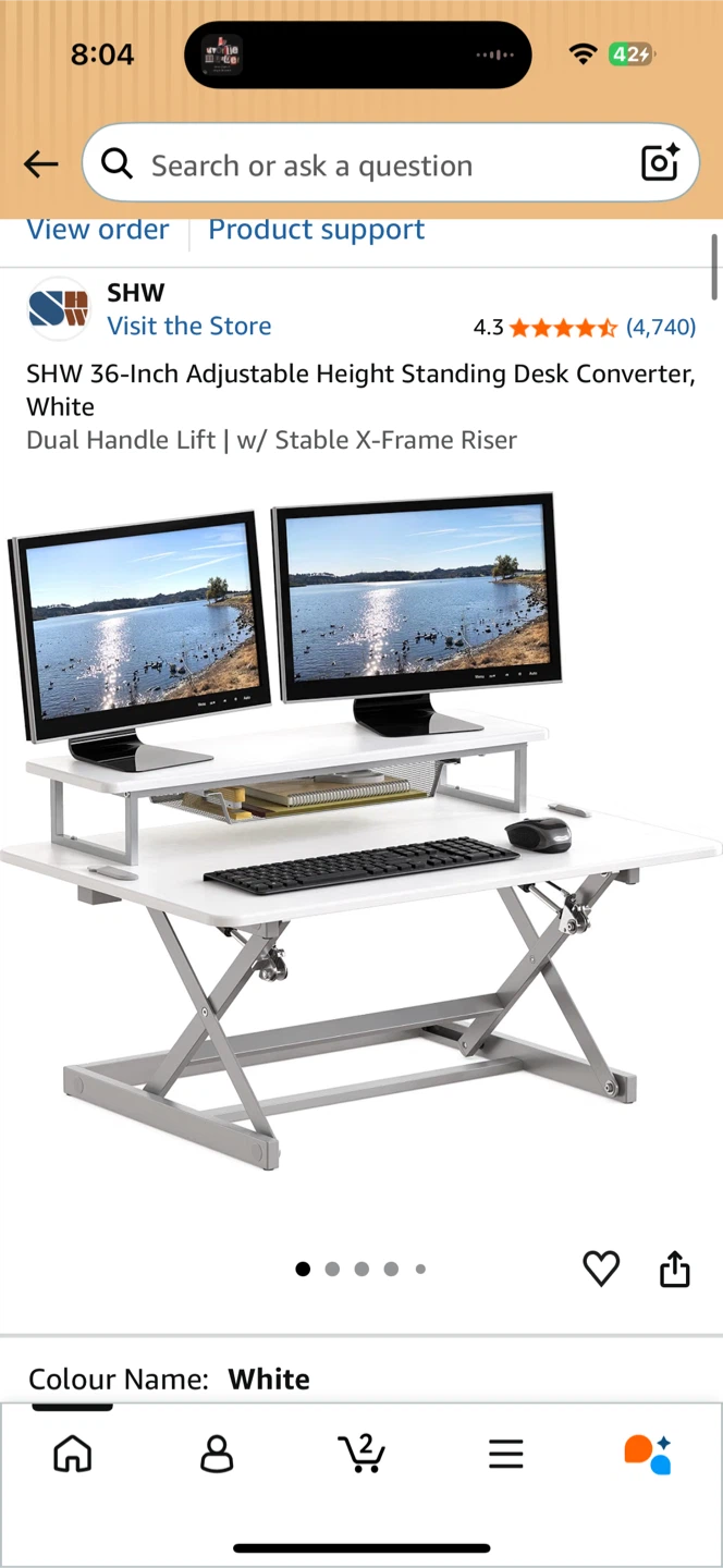 Standing Desk Converter -  White