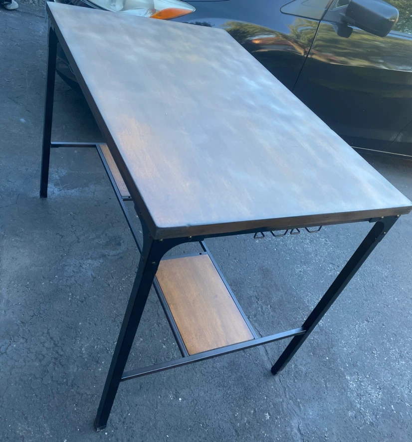 Industrial Style Table for kitchen  with bar stools