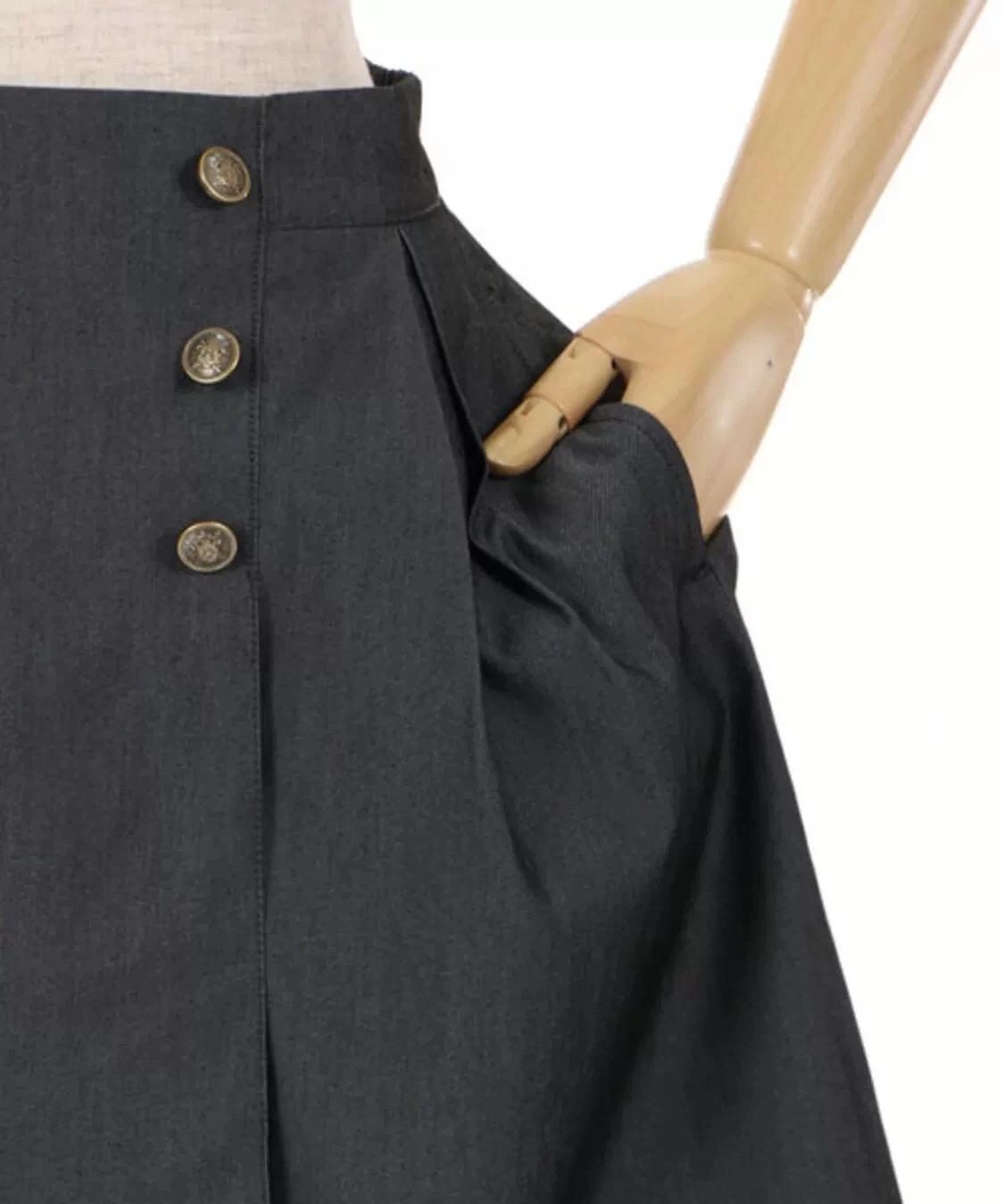 Japanese style elastic high-waisted slimming A-line skirt - photo 3