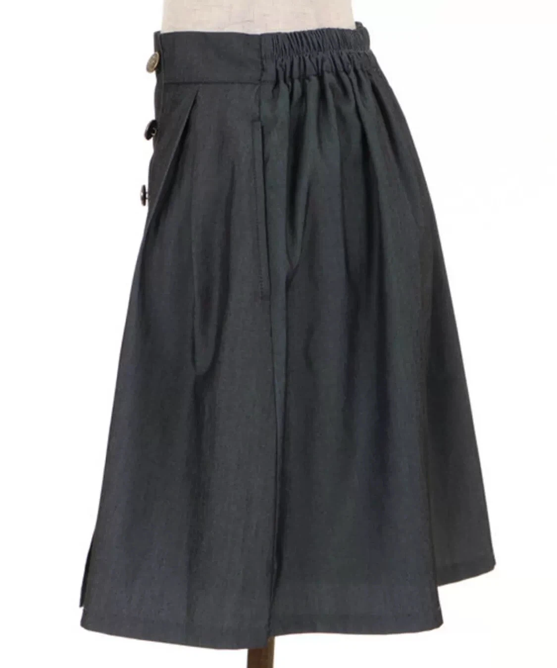 Japanese style elastic high-waisted slimming A-line skirt - photo 4
