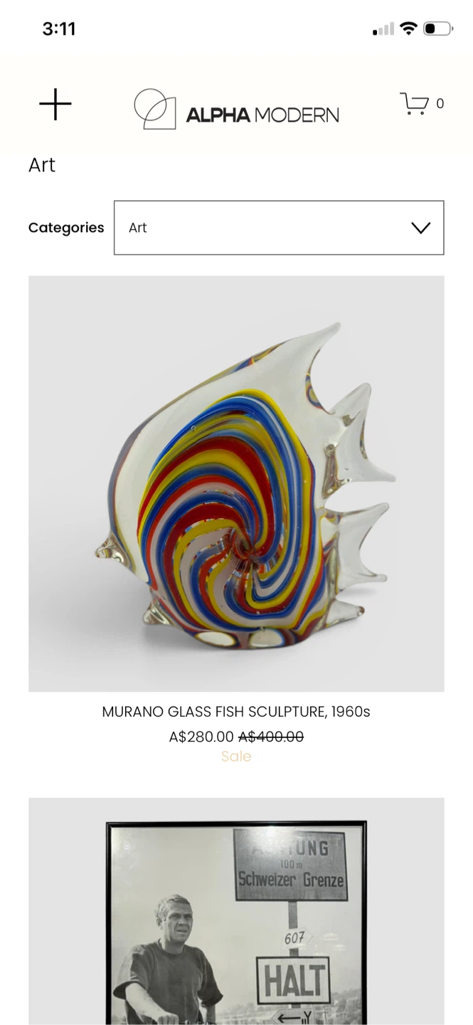 Vintage Murano Glass Fish Sculpture - photo 4