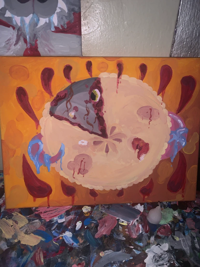 Little Red Wolf Paintings 2set - photo 3