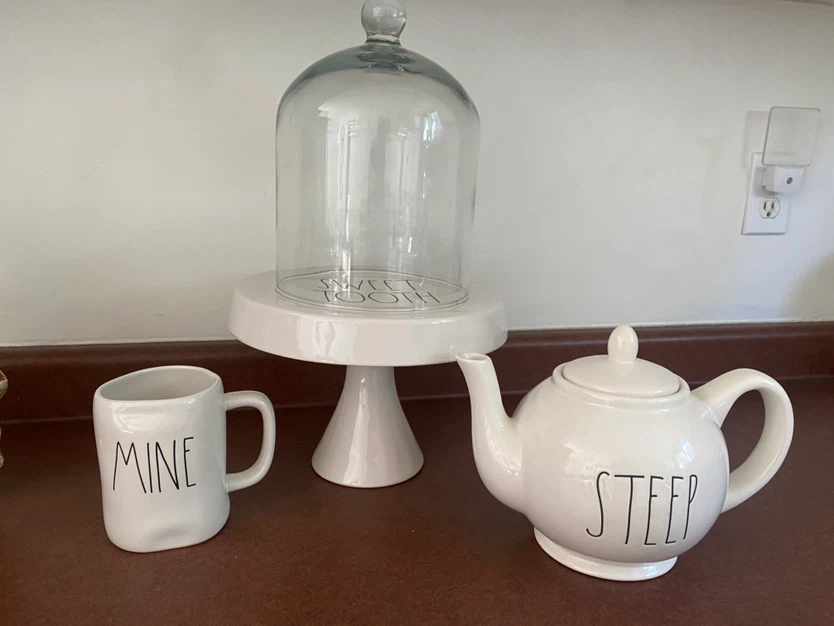 Rae Dunn Sweet Tooth Cake Stand tea pot mug - photo 2