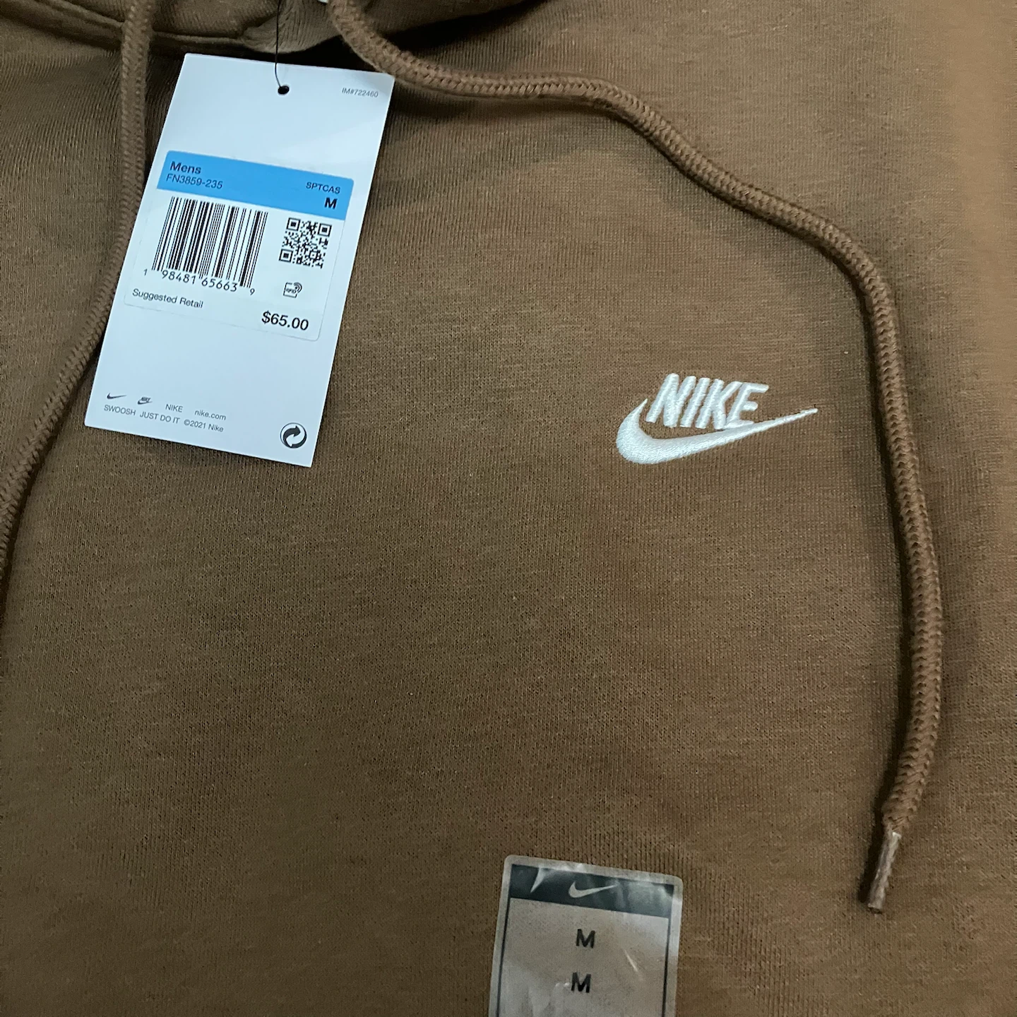 Nike Men's Brown Hoodie - Size Medium - photo 2