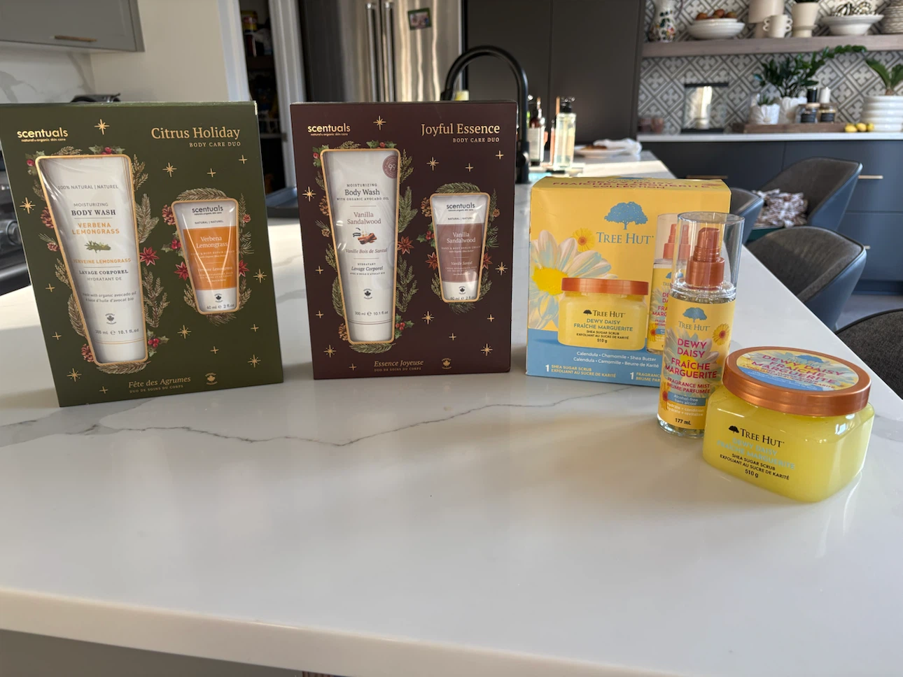 Scentuals and Tree Hut body care set