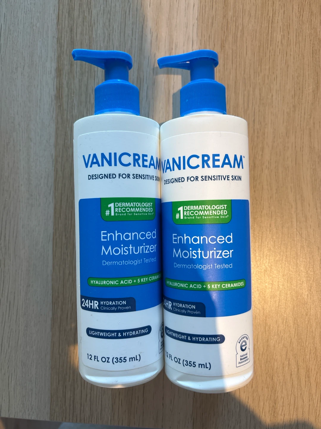 NEW x2 Vanicream Enhanced Moisturizer Bottles