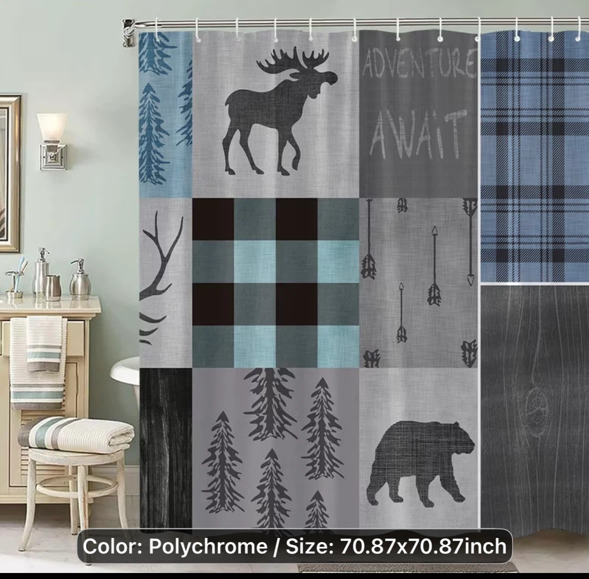 Rustic Adventure Shower Curtain