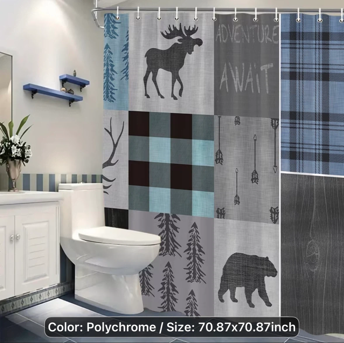 Rustic Adventure Shower Curtain - photo 3
