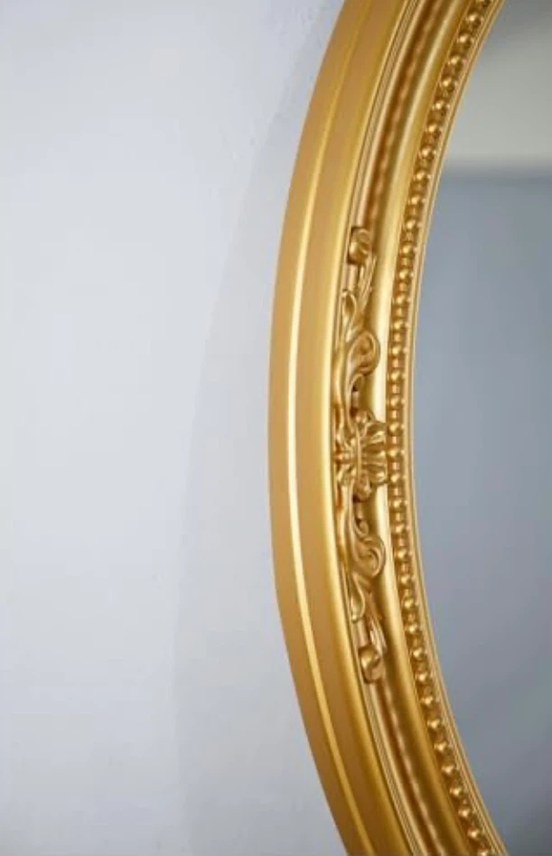 24 X 31.5 Inch Full-Sized Oval Wall Mirror, Vintage - photo 4