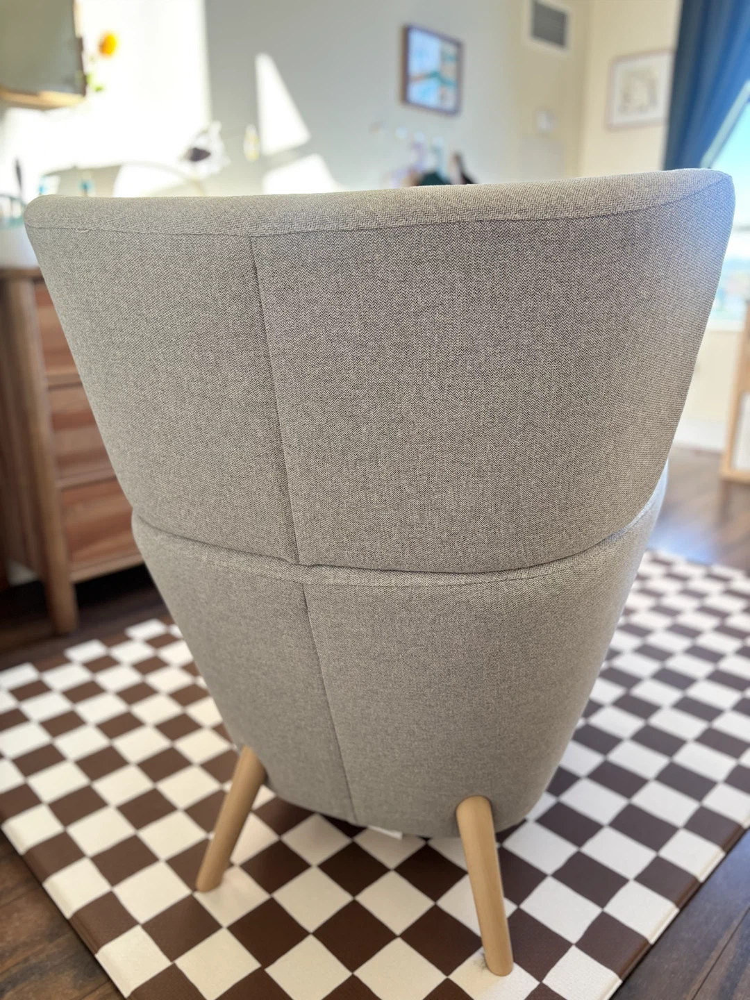 IKEA Oskarshamn wingback chair with footstool - photo 4