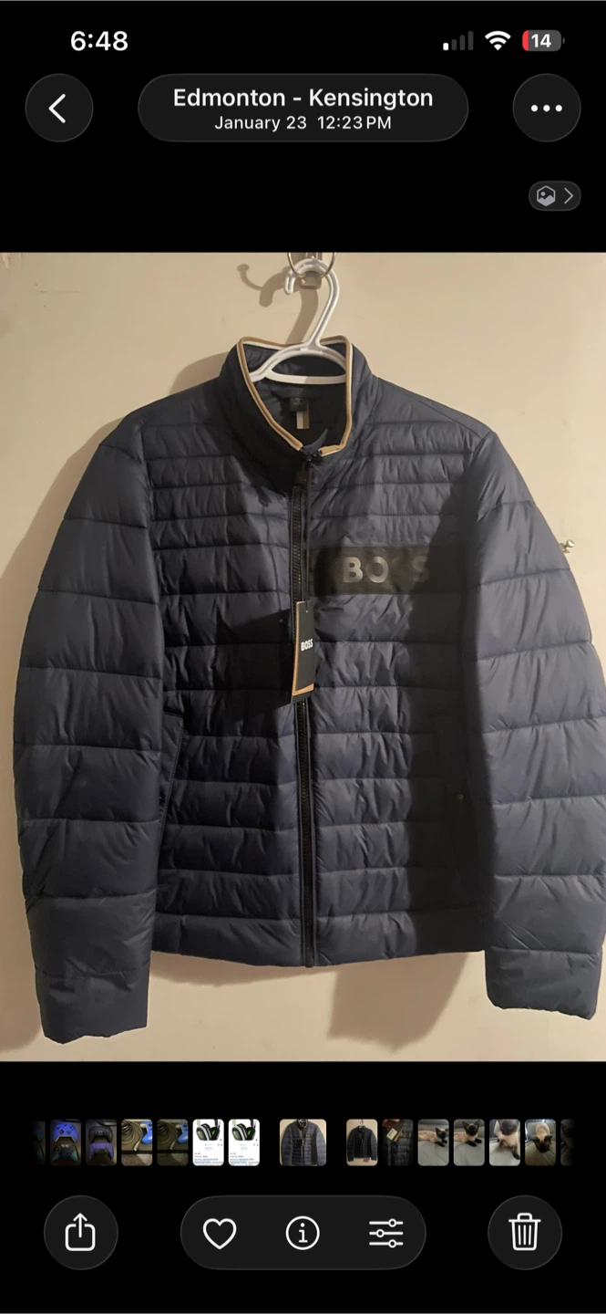 Hugo Boss Navy Padded Jacket
