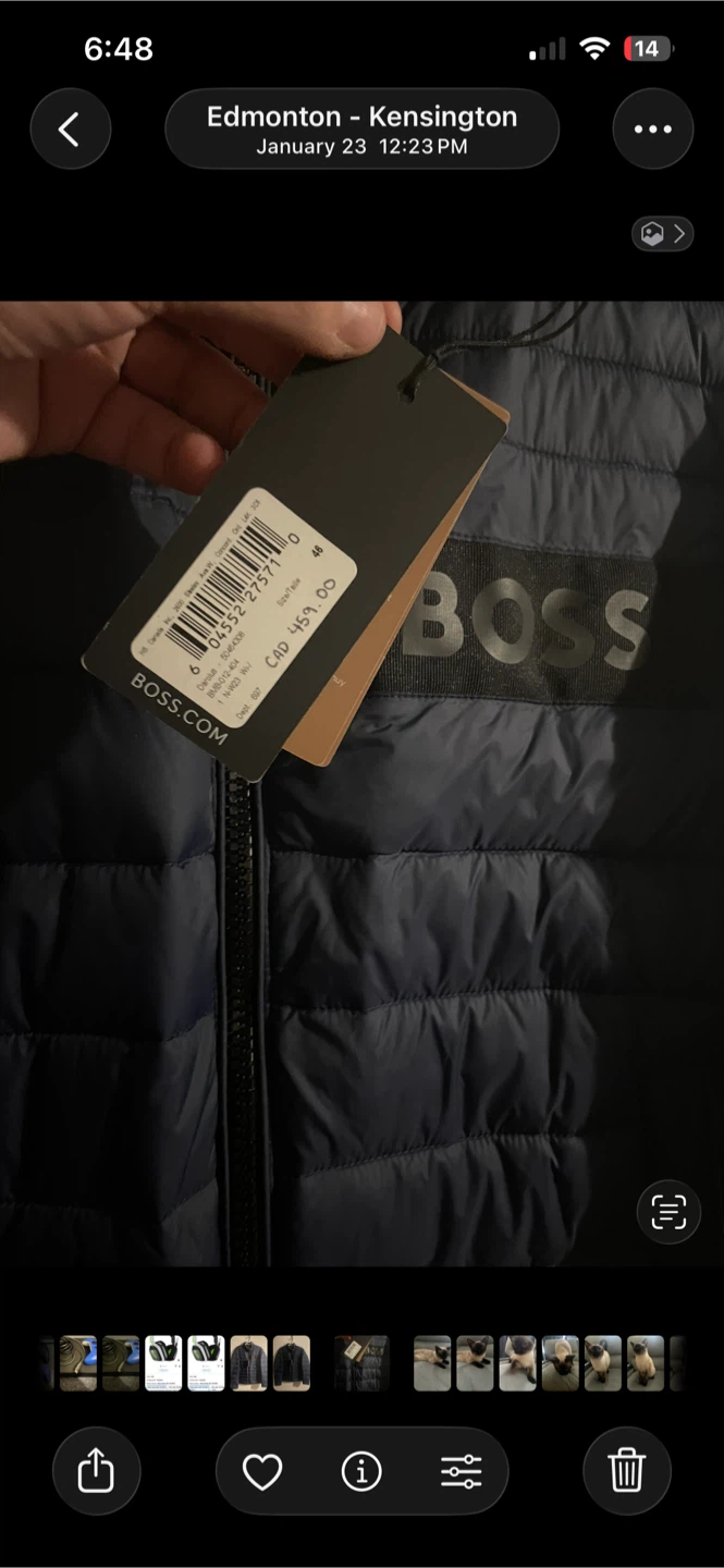 Hugo Boss Navy Padded Jacket - photo 2