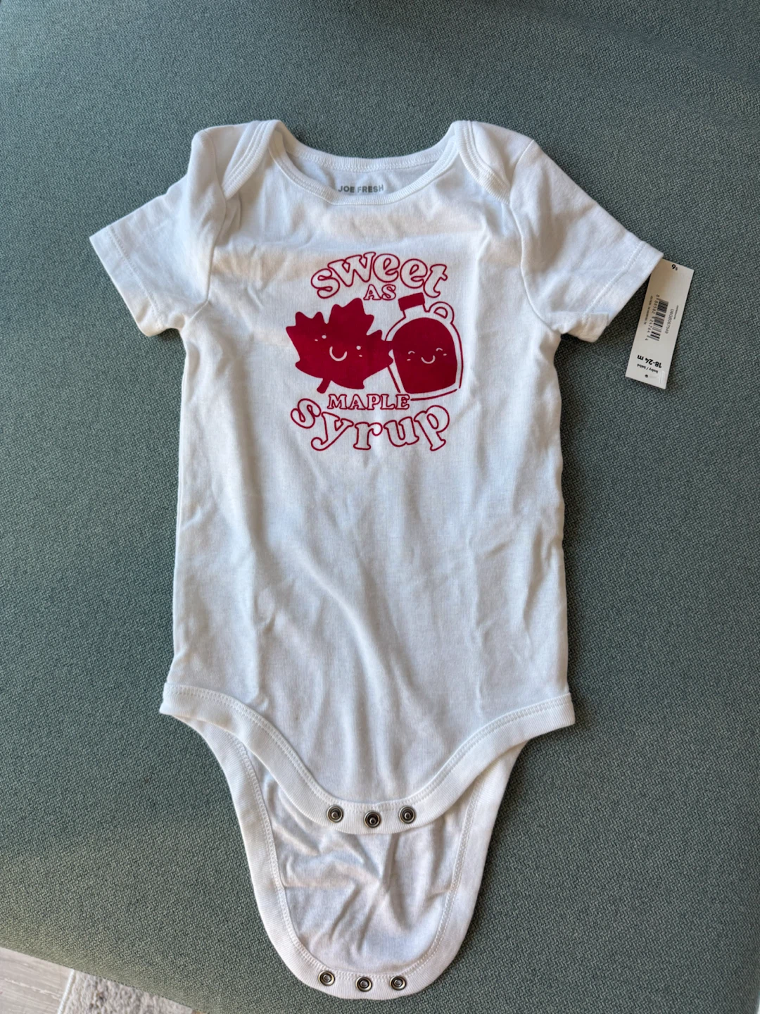 Joe Fresh Sweet as Maple Syrup Baby Bodysuit