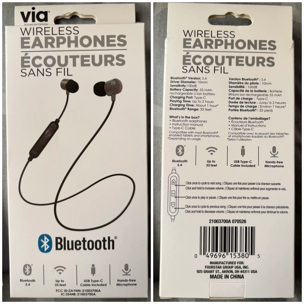Via - Wireless Earphones - *Grey*
