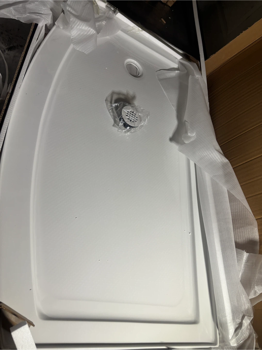 New 60" x 36" White Shower Base
