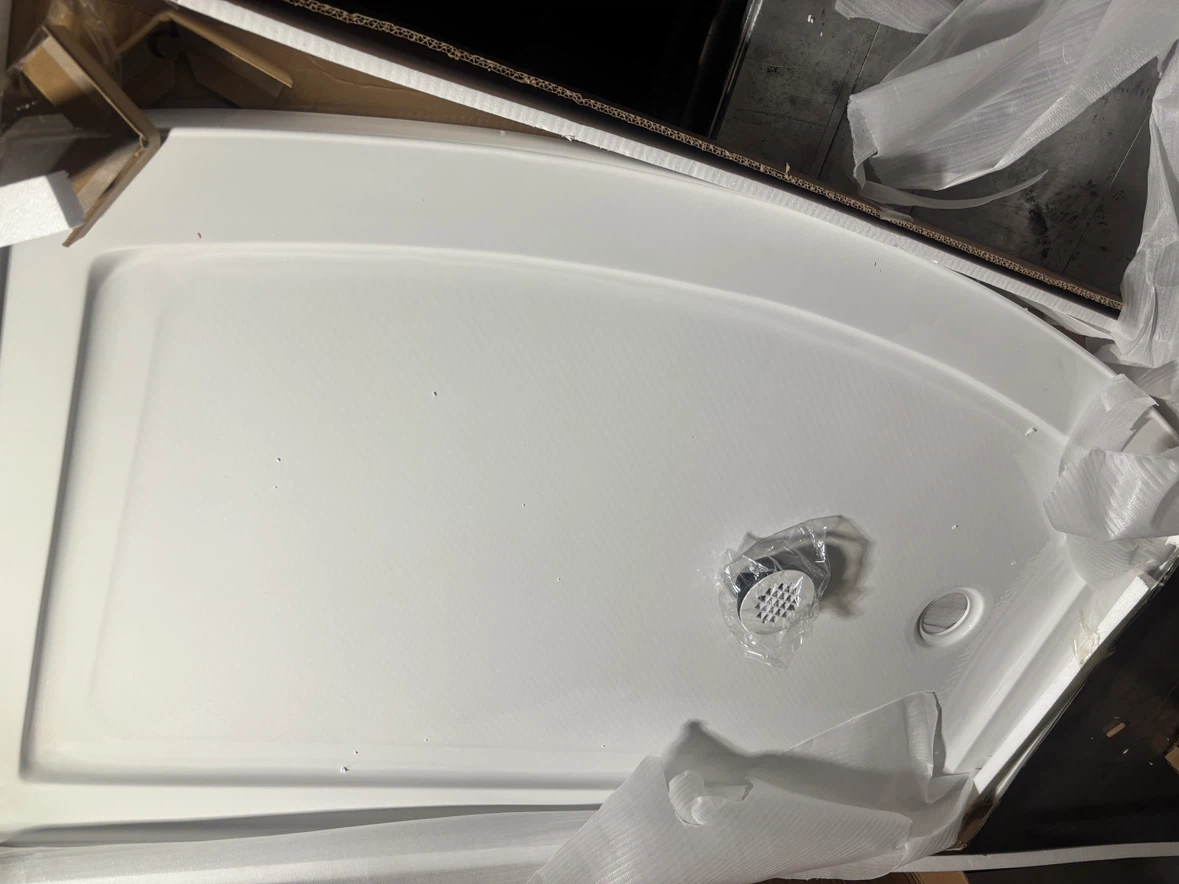 New 60" x 36" White Shower Base - photo 2